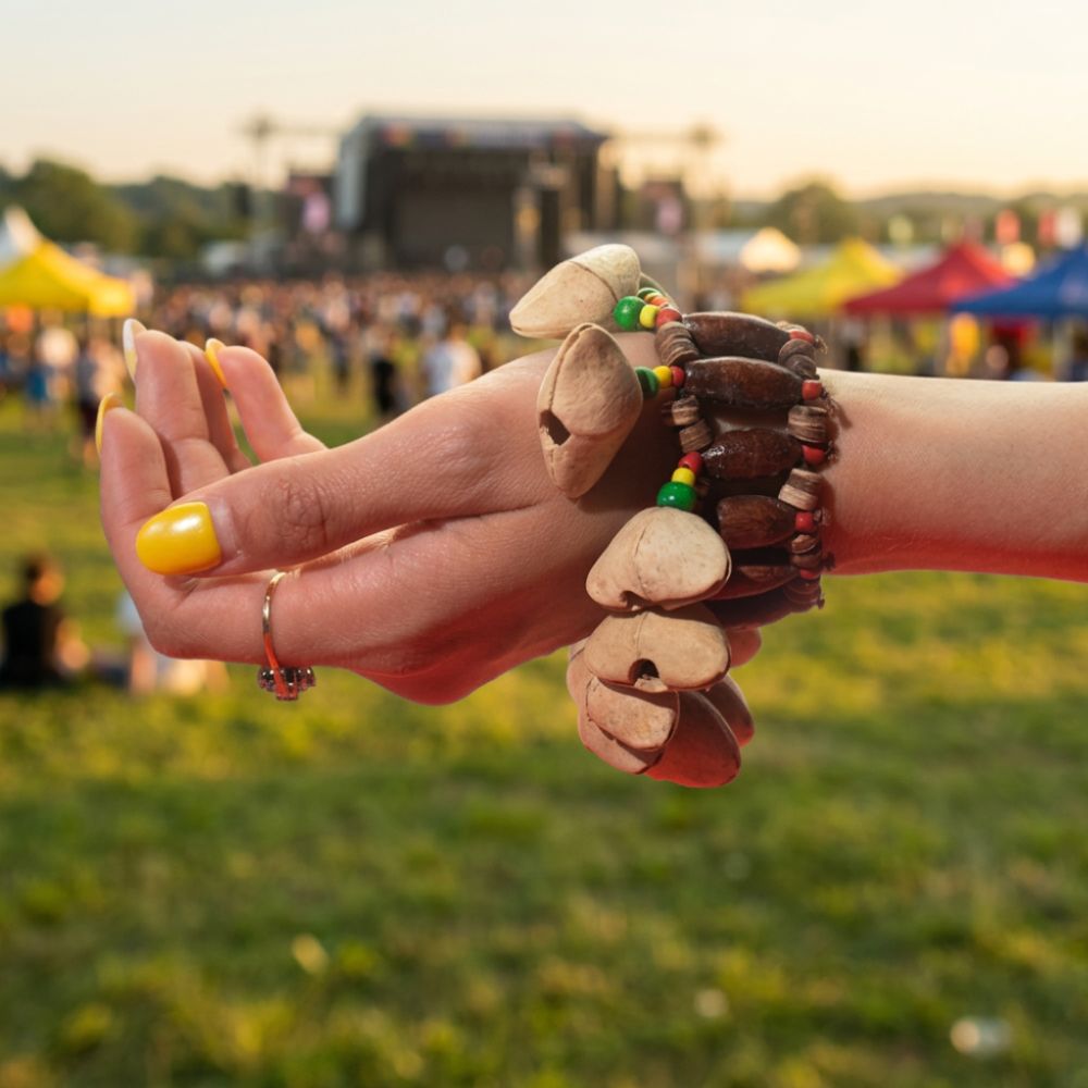 Kenari Shell Hand Shaker - Rattle Bracelet (15 Pieces)