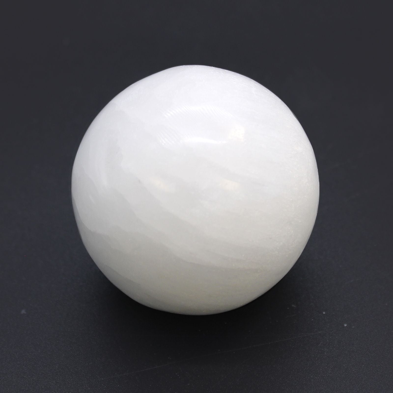 Selenite Sphere small 5–6 cm – polished selenite crystal sphere for energy cleansing, aura balancing and meditation