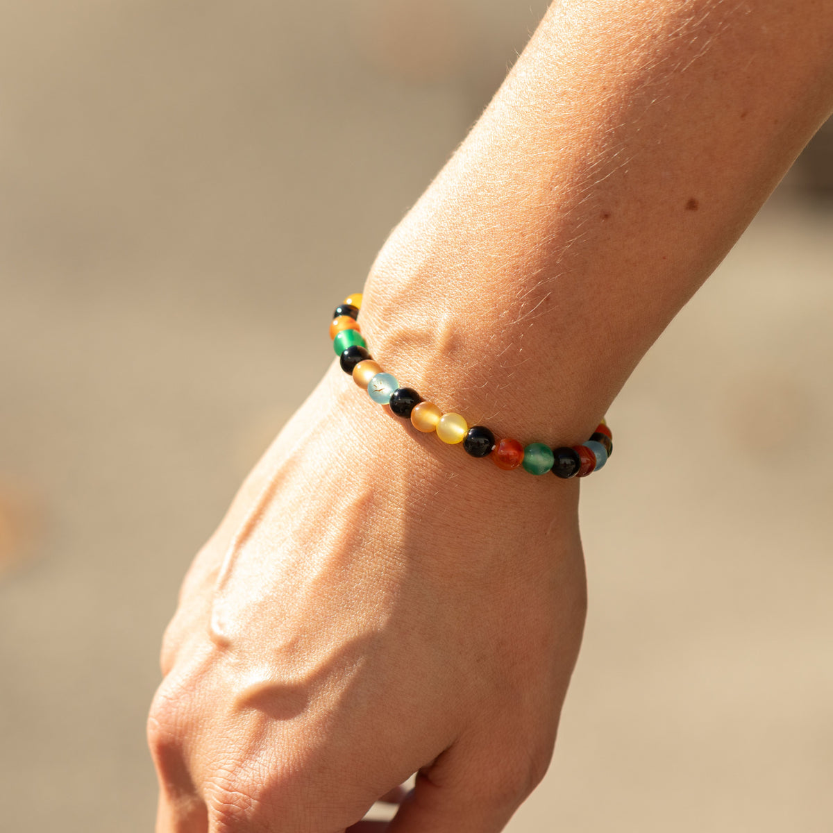 Petite Power Bracelet - Rainbow Jade