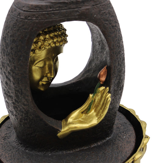 Golden Buddha Vitarka Mudra Tabletop Water Feature