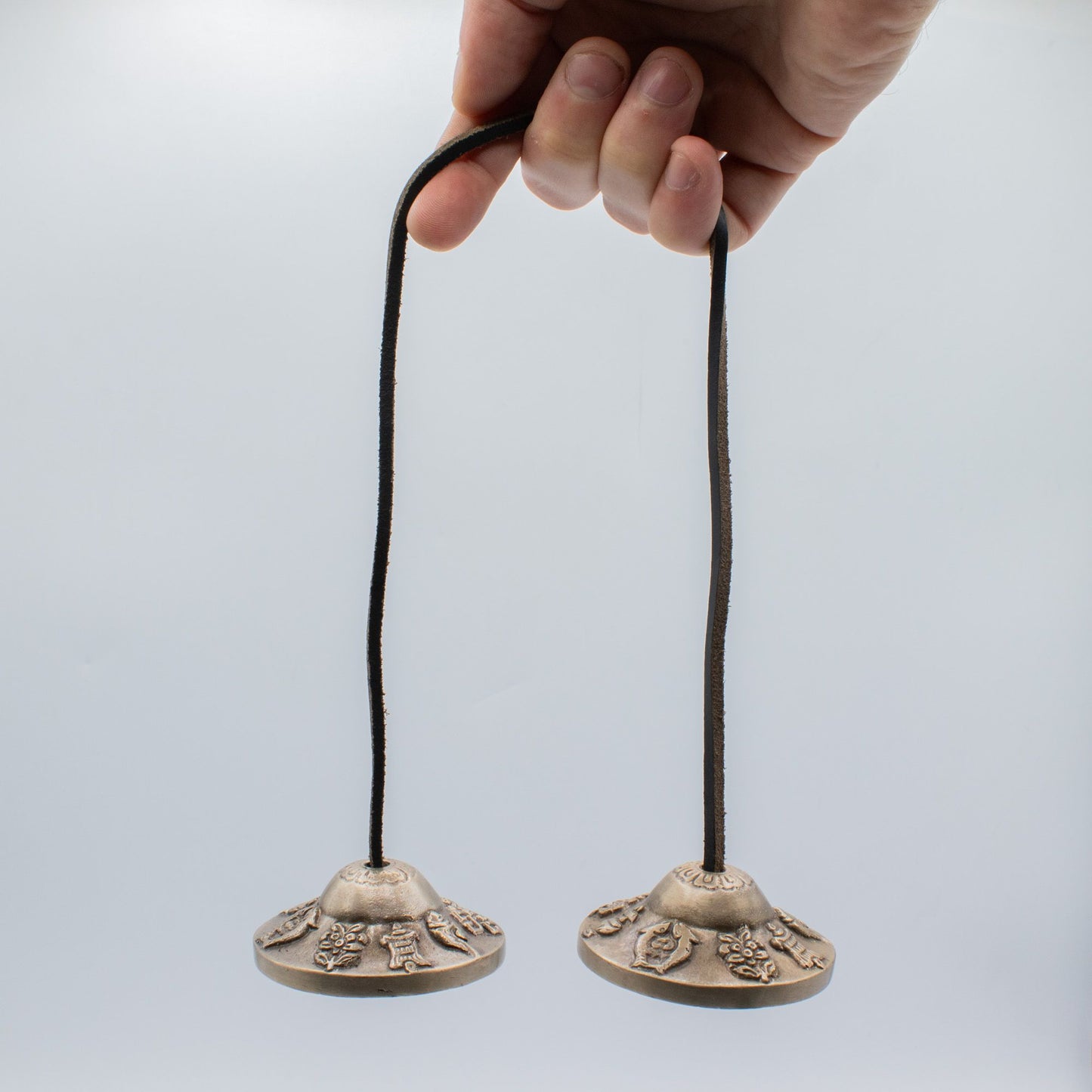 Premium Brass Tibetan Tingsha - Lucky Symbols - approx 6cm