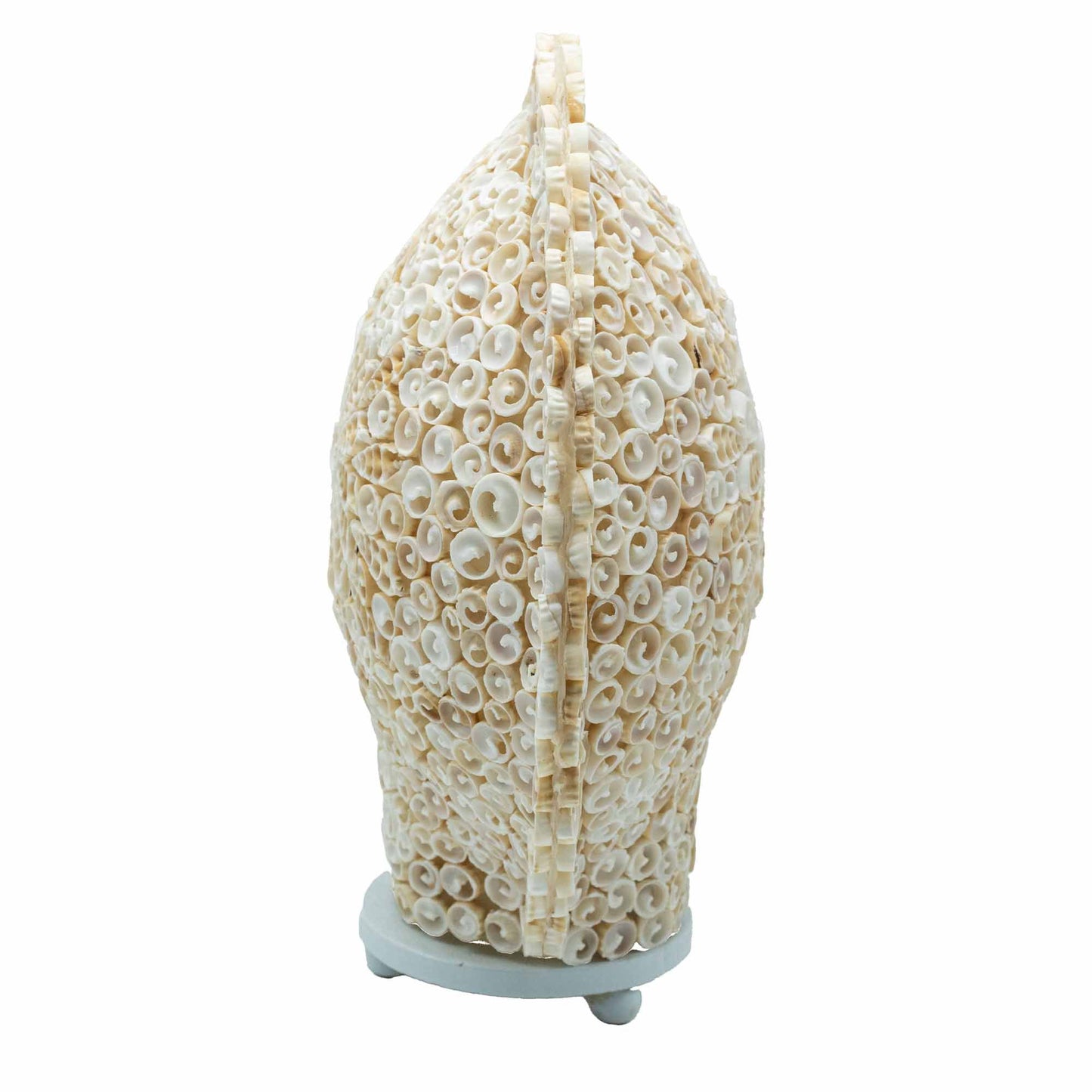 Boho Sea Shell Lamp Cut Art Shell Large Round