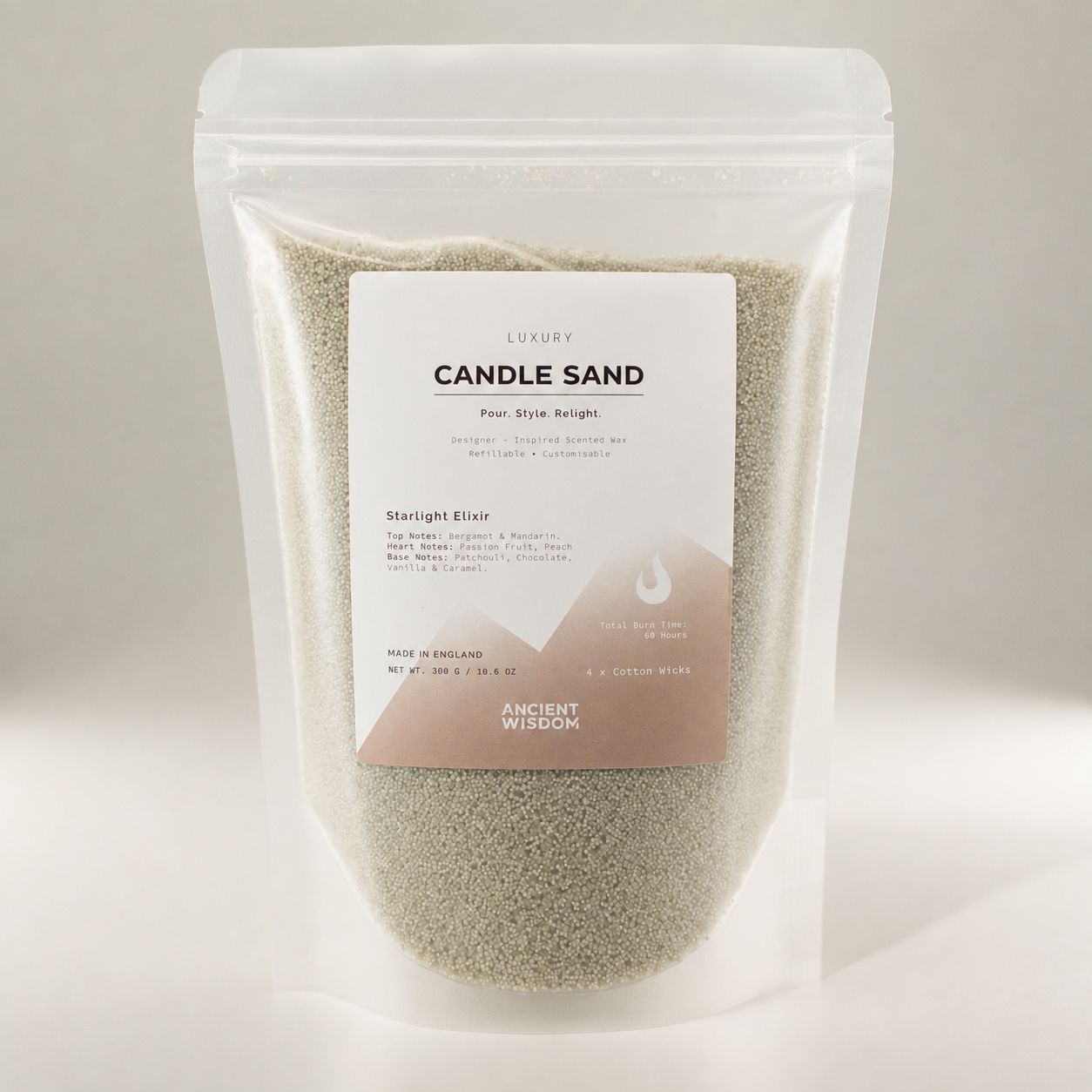 Fragranced Candle Sand - White - Starlight Elixir