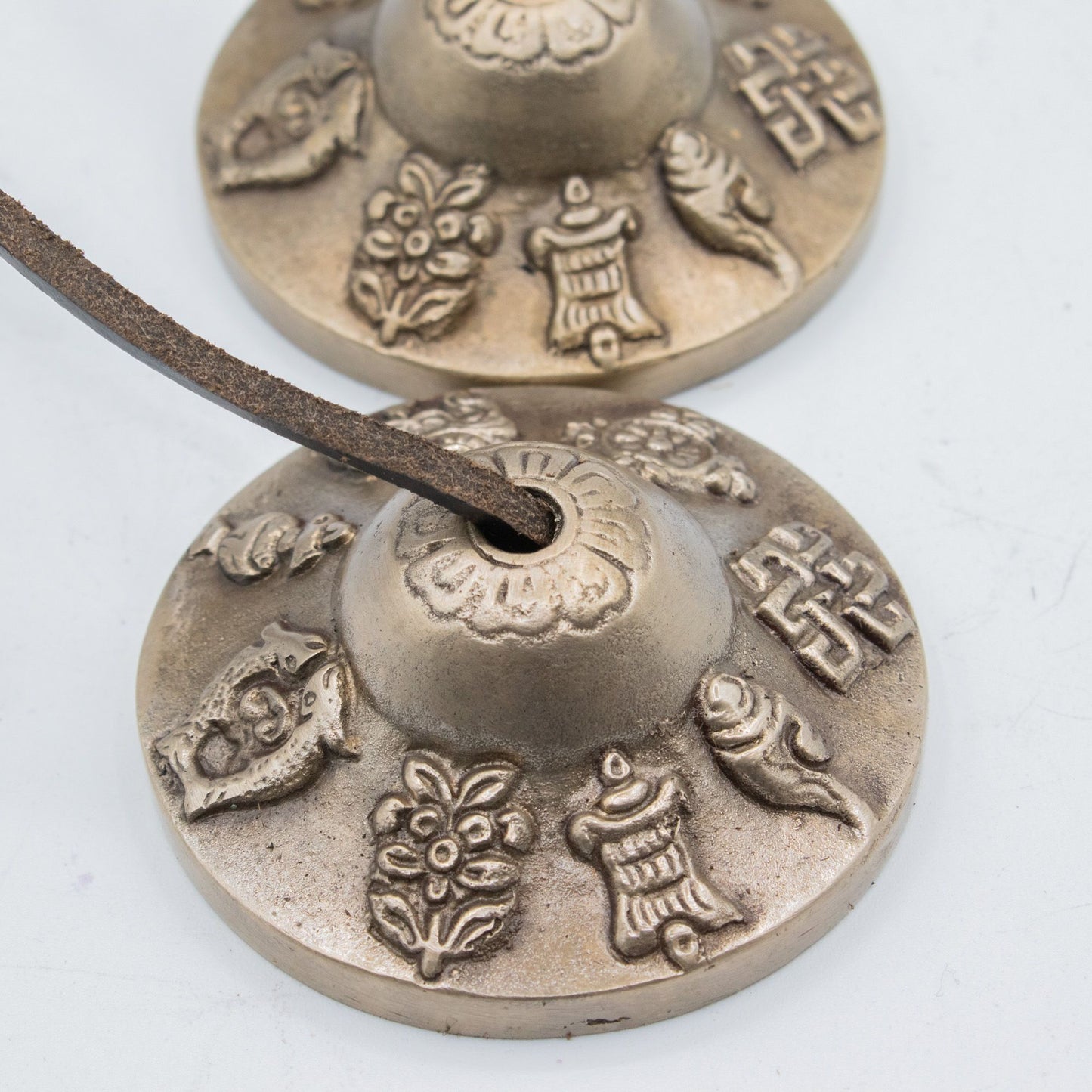 Premium Brass Tibetan Tingsha - Lucky Symbols - approx 6cm