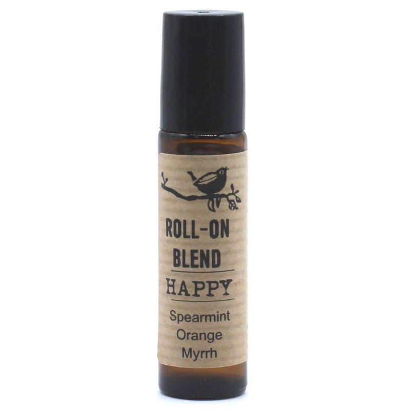 Agnes + Cat Happy roll-on essential oil blend spearmint orange myrrh uplifting fresh citrus mint scent