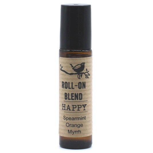 Agnes + Cat Happy roll-on essential oil blend spearmint orange myrrh uplifting fresh citrus mint scent