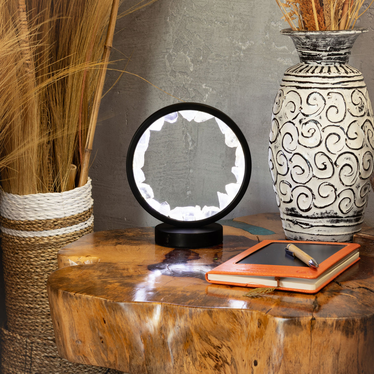 Gemstone Halo Lamp - Zen Mind - Clear Quartz