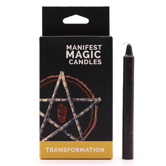 Manifest Magic Candles – Black (Pack of 12) ritual spell candles with approx. 90 minute burn time