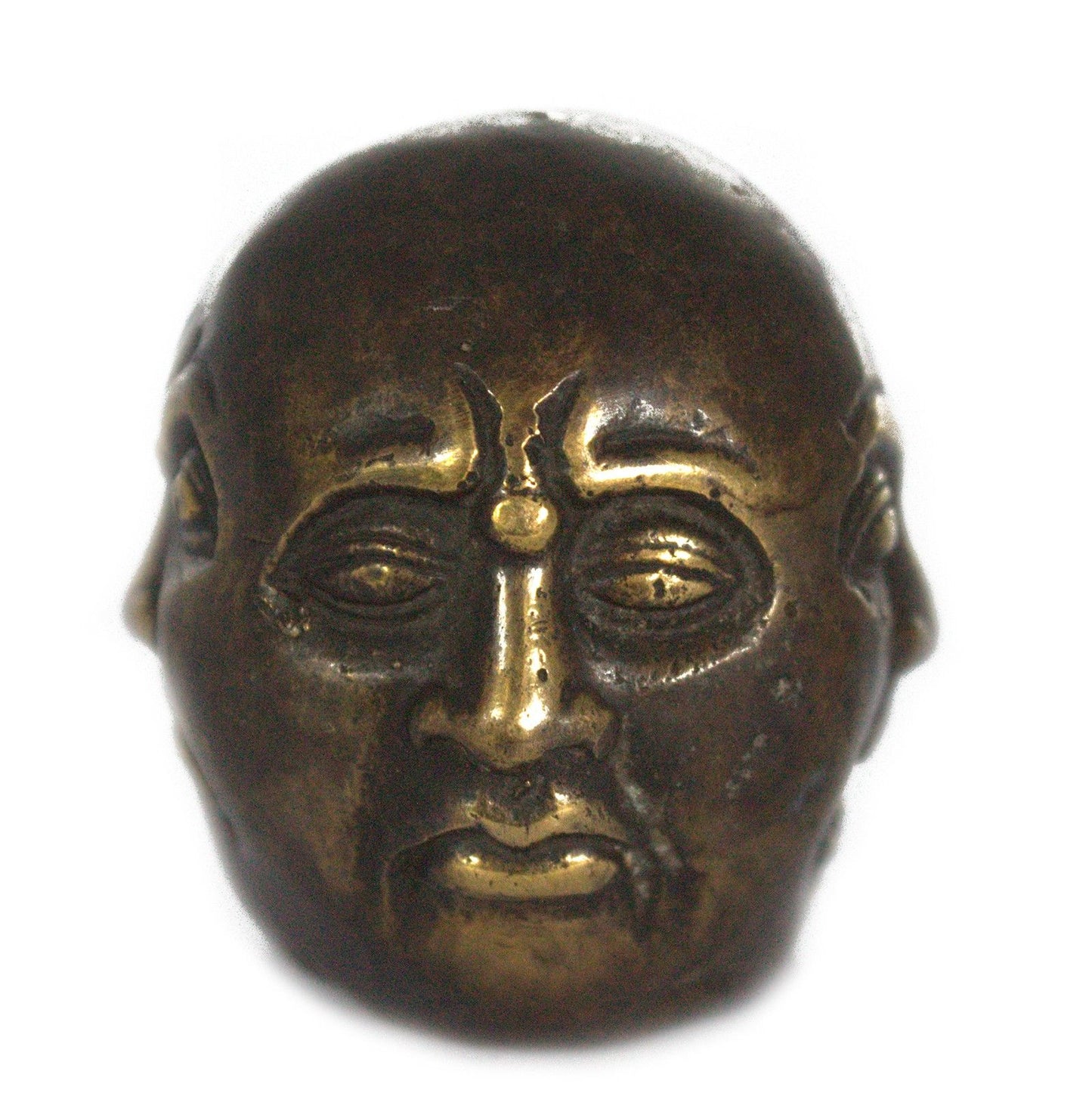 Feng Shui Four Face Buddha 5cm brass ornament for protection and balanced energy