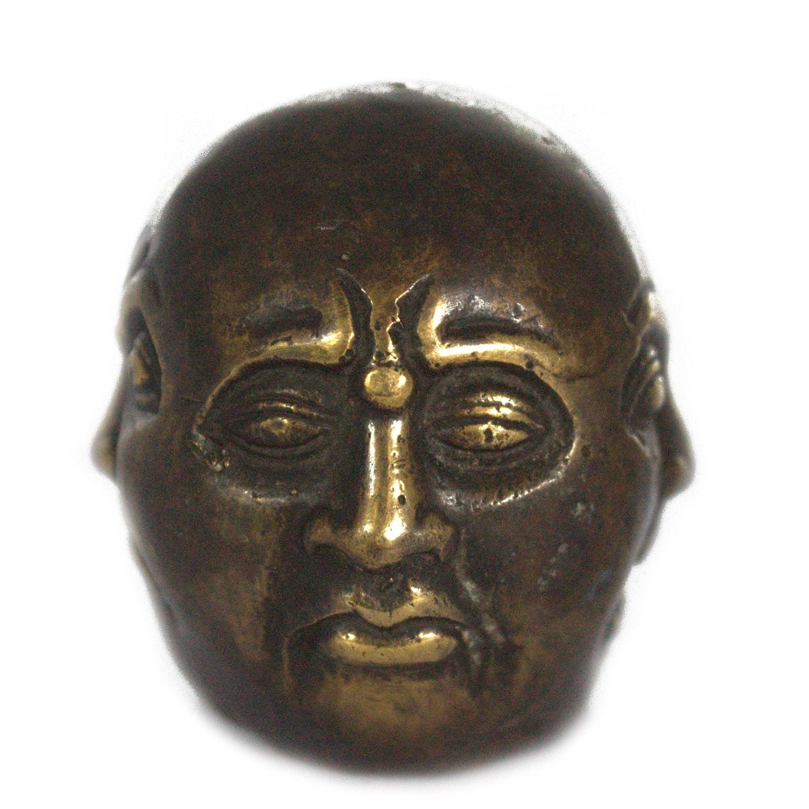 Feng Shui Four Face Buddha 5cm brass ornament for protection and balanced energy