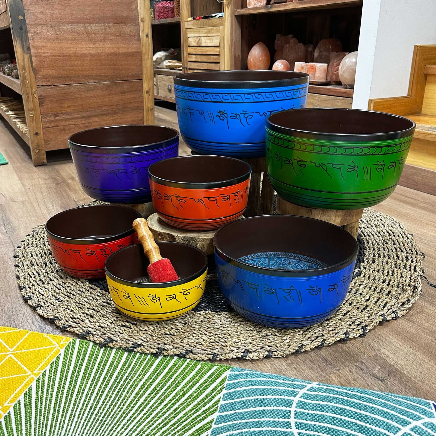 Large Chakra Set of Seven Singing Bowls