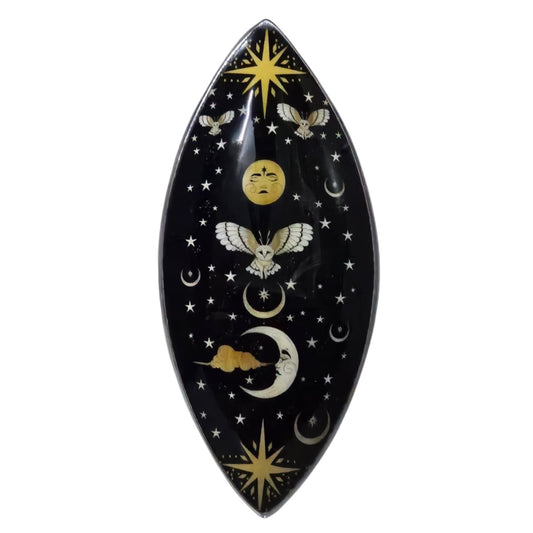 Enamel Incense Bowl Aluminum Enchanted Night Owl mystical incense holder