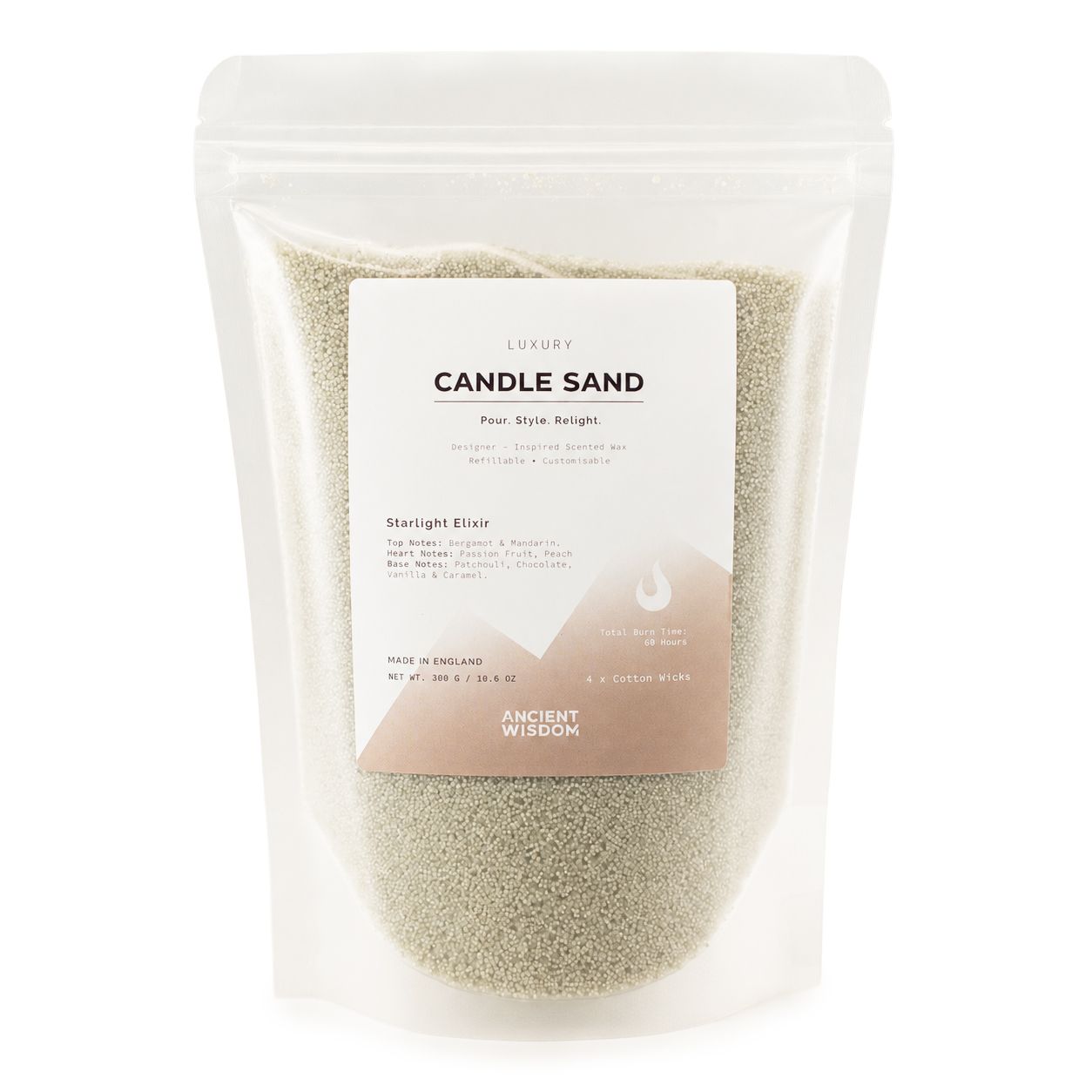 Fragranced Candle Sand - White - Starlight Elixir