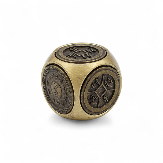 Feng Shui zodiac symbol dice spinner for balance, clarity and positive energy
