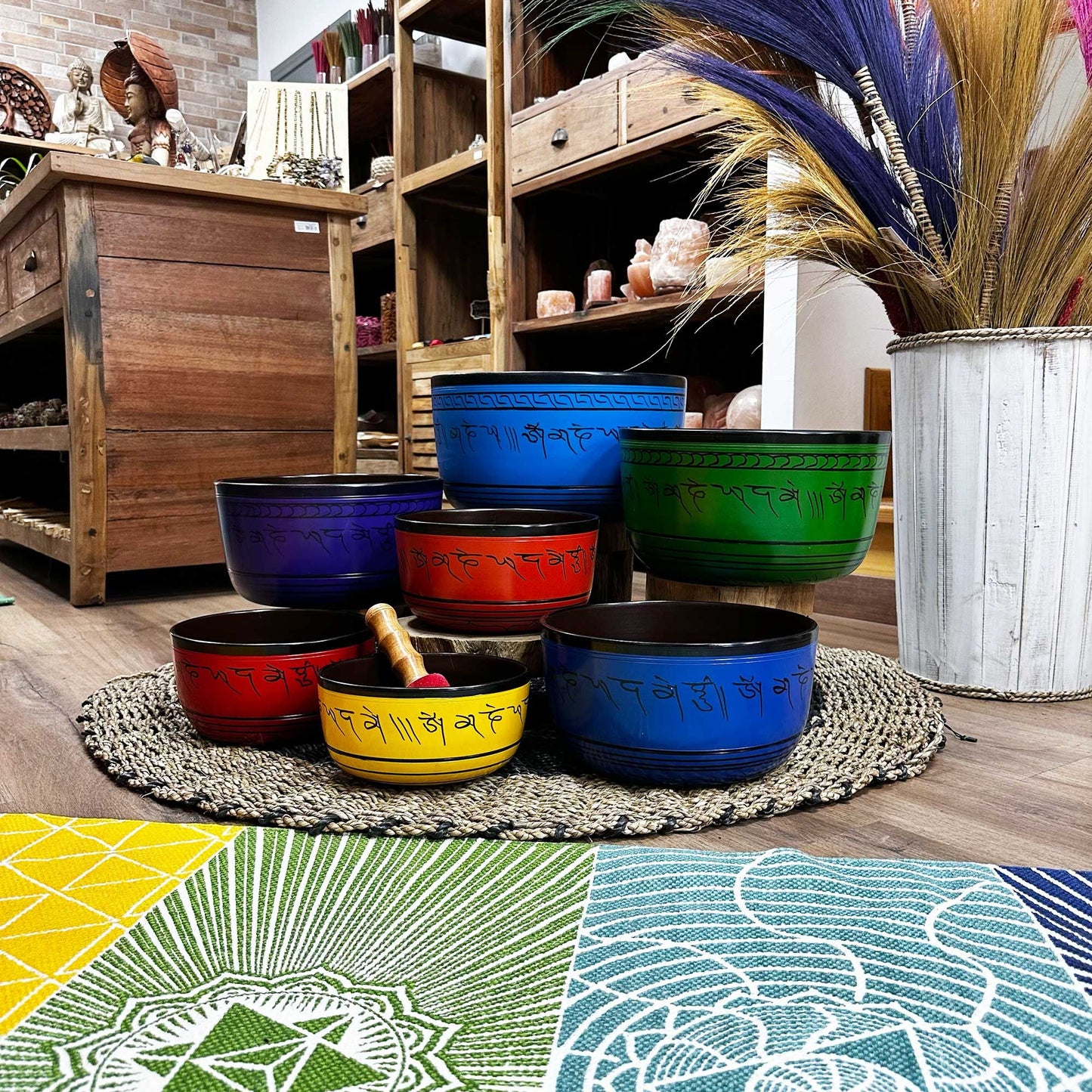 Large Chakra Set of Seven Singing Bowls