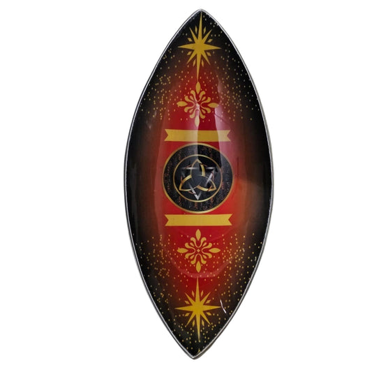 Enamel Incense Bowl Aluminum Pagan Triquetra spiritual incense holder