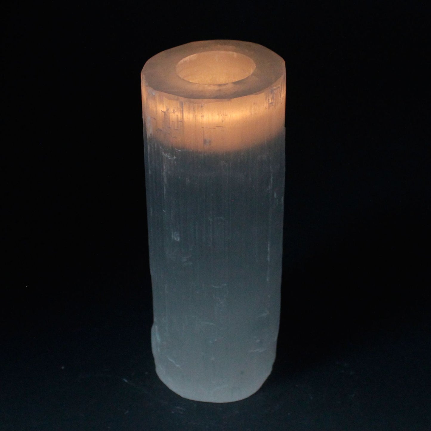 Selenite Cylinder Candle Holder XL