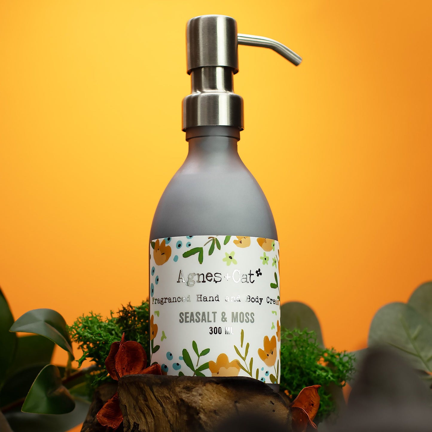 Agnes and Cat hand body cream sea salt moss 300ml coastal moisturiser