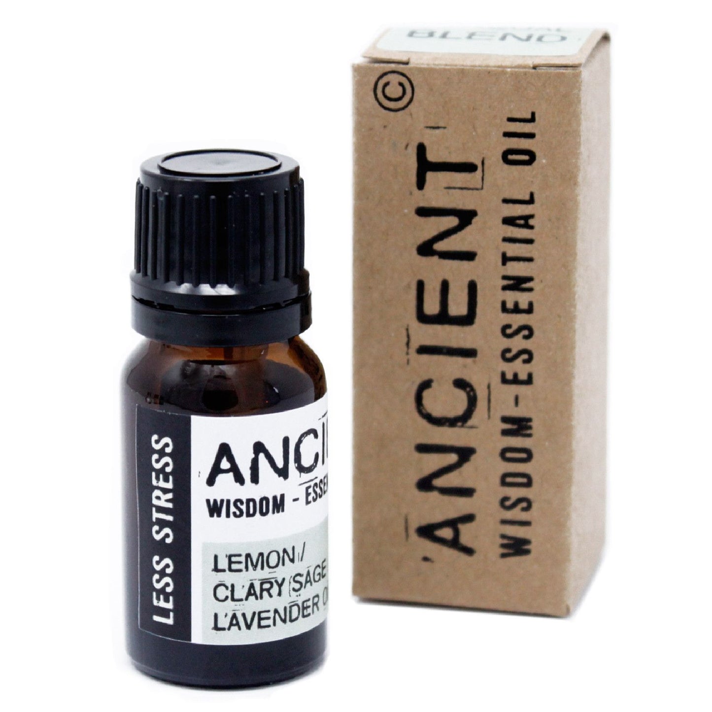 Less Stress Essential Oil Blend Boxed 10ml with mandarin lavender chamomile and neroli essential oils.