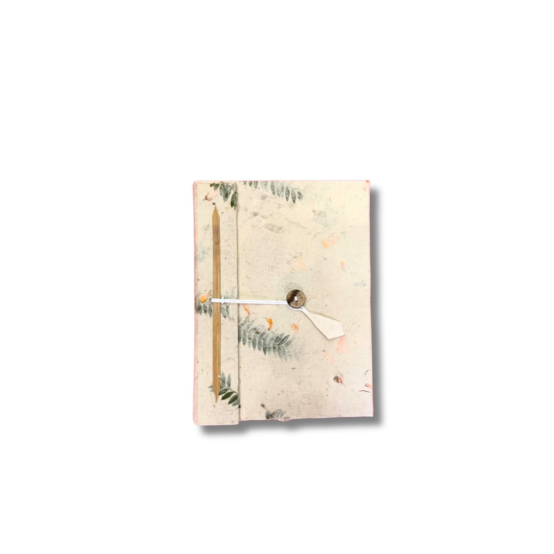 Mixed Flowers Lokta Journal mini handmade paper with pressed flower cover for travel notes and sketching