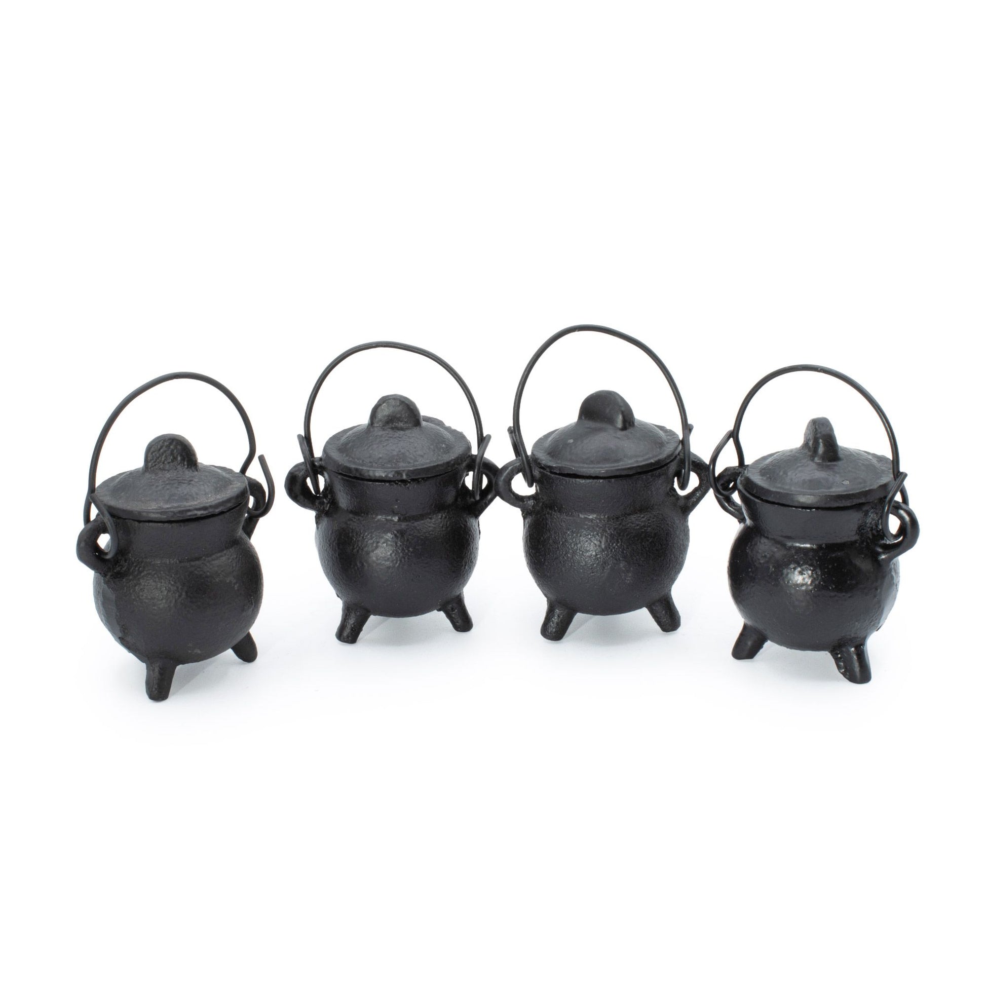 Extra Small Cast Iron Cauldrons 5x7cm ritual vessel set of 4