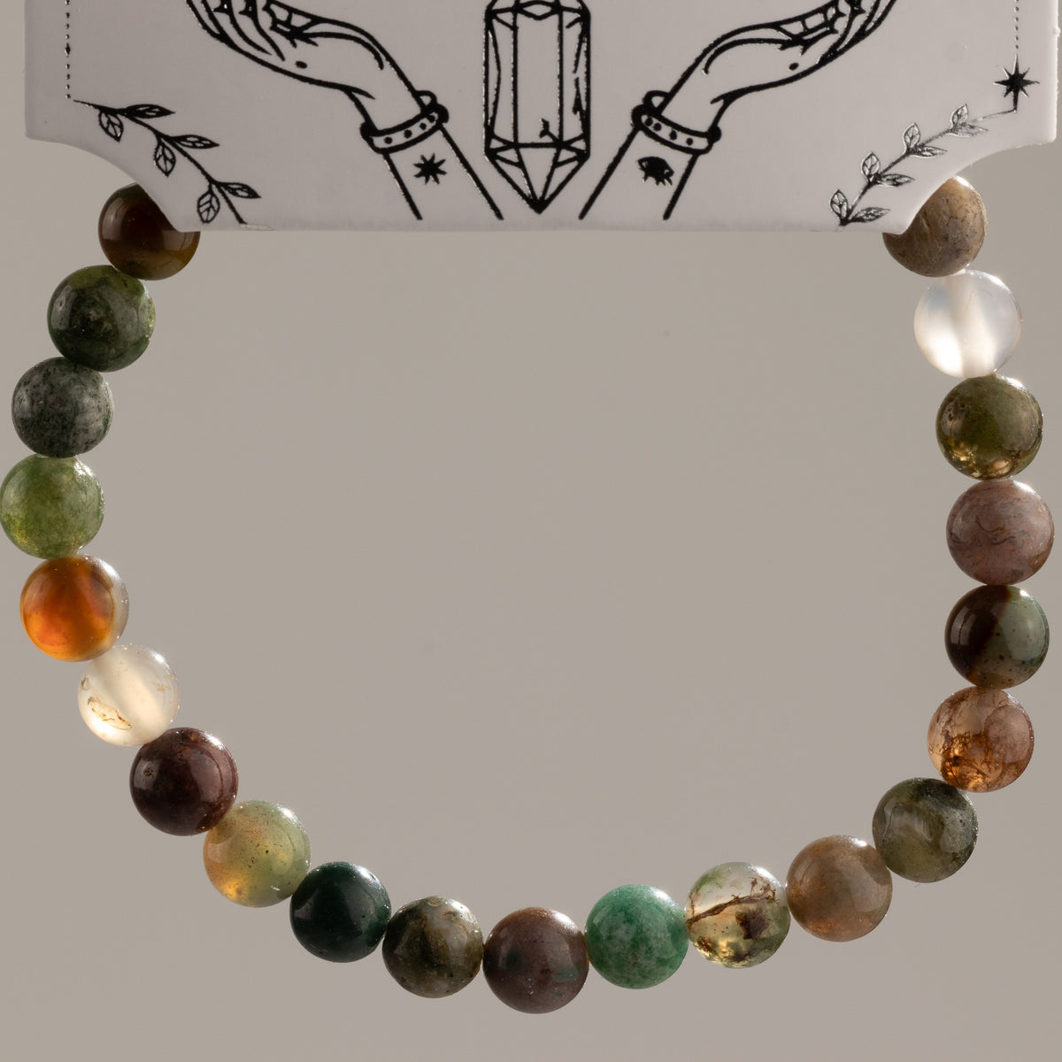 Petite Power Bracelet - Moss Agate