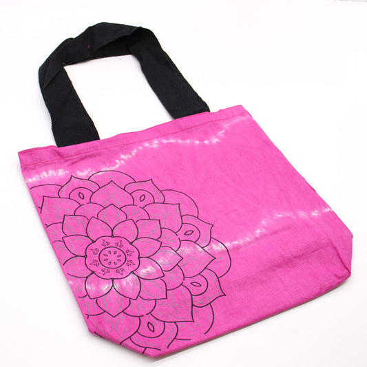 Tye-Dye Cotton Bag -  Mandela - Magento - Black Handle
