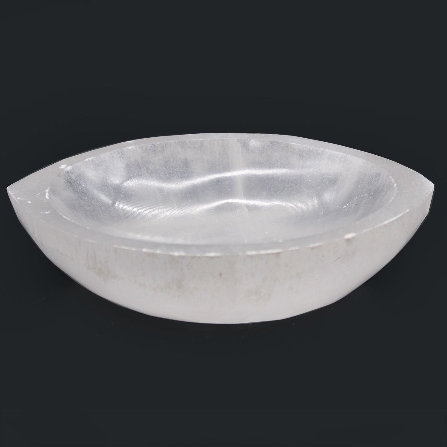 Selenite Eye Bowl XL 15 cm – carved selenite crystal “eye” bowl for energy cleansing, crystal charging and spiritual décor UK