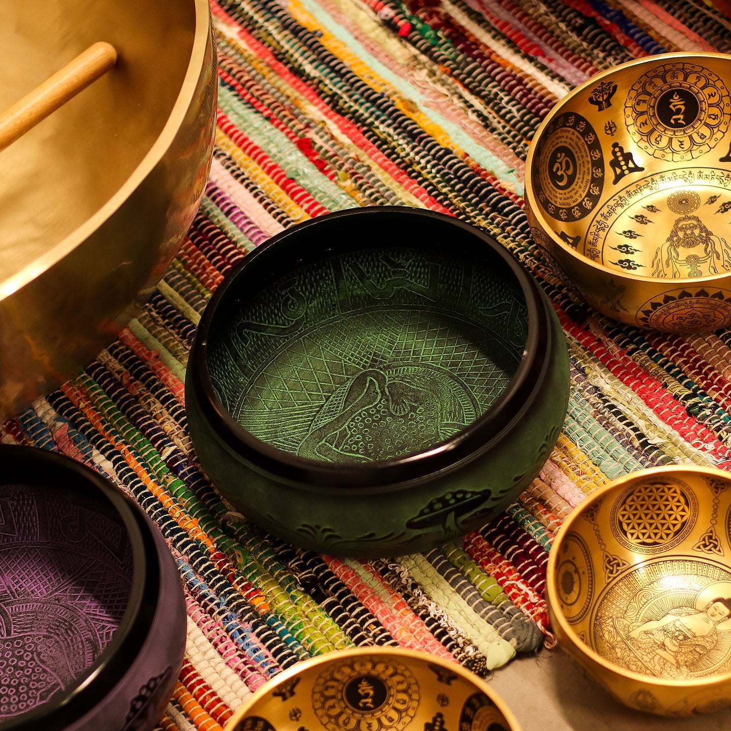 Extra Loud - Mushroom Singing Bowl - Moss Green