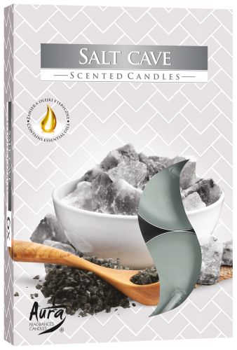 Salt cave scented tealight candles set of 6 mineral fresh fragrance 4 hour burn candles