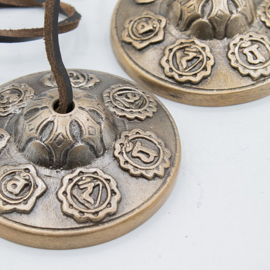 Premium Brass Tibetan Tingsha - Seven Chakra - approx 7cm