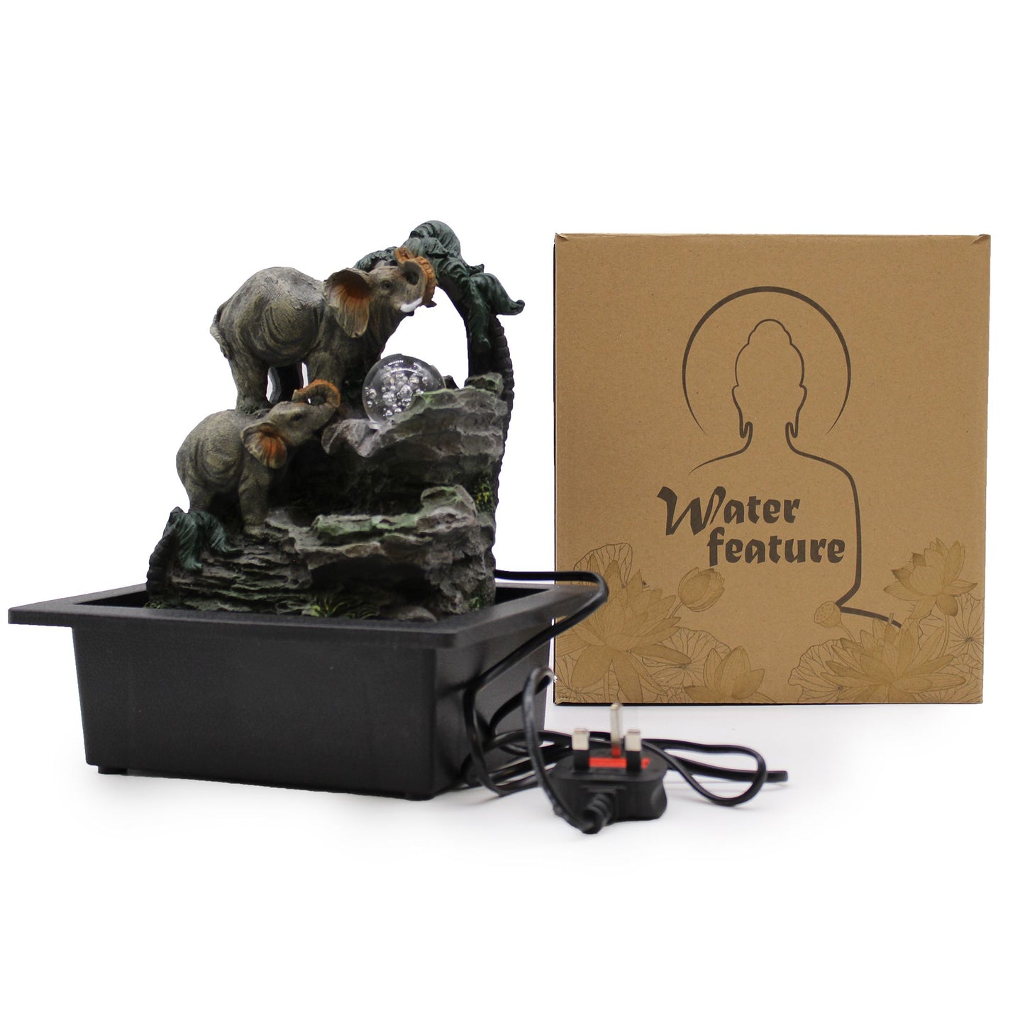 Elephant Family Tabletop Water Feature