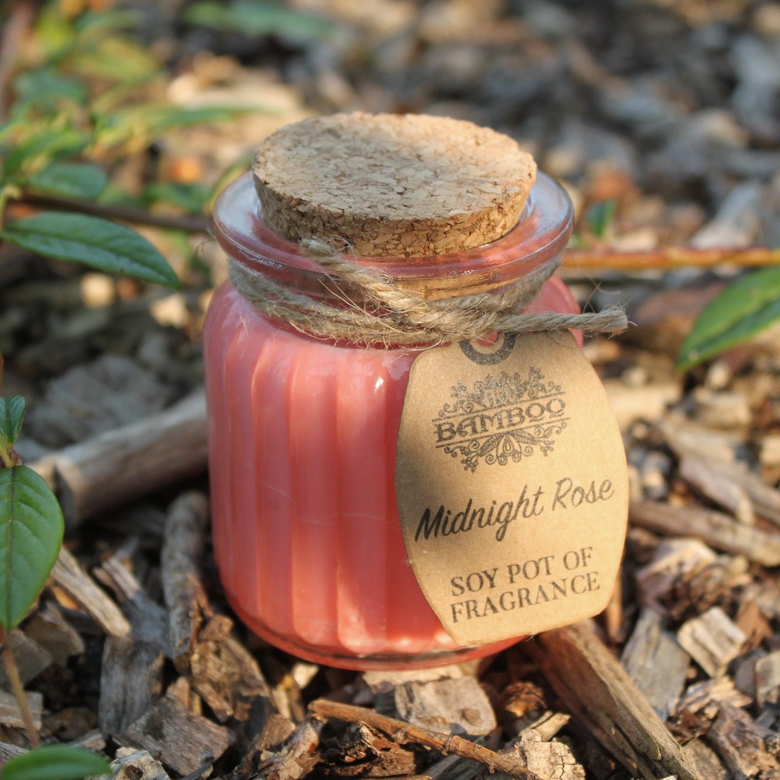 Midnight Rose Soy Candle – deep floral scented soy wax candle for relaxation and evening ambience