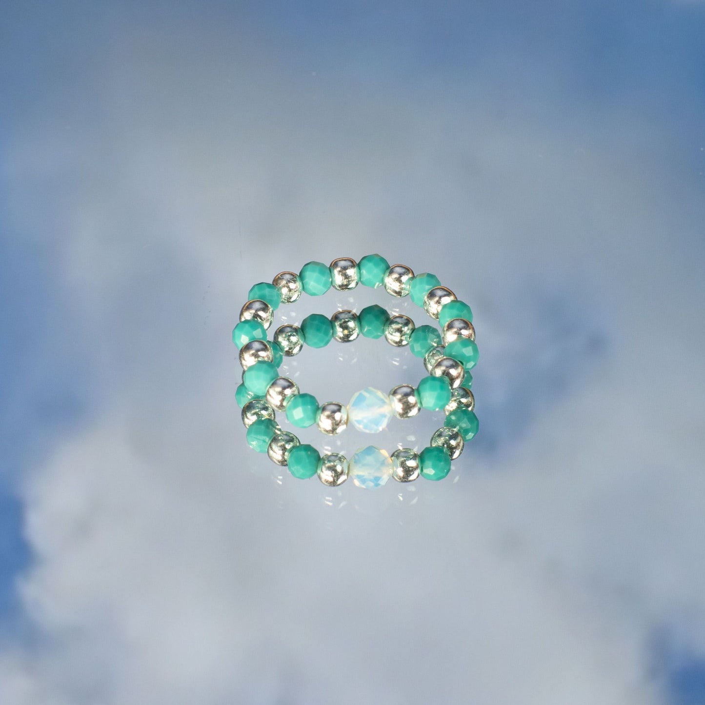 Nymph Spirit Gemstone Ring Set - Endless Ocean