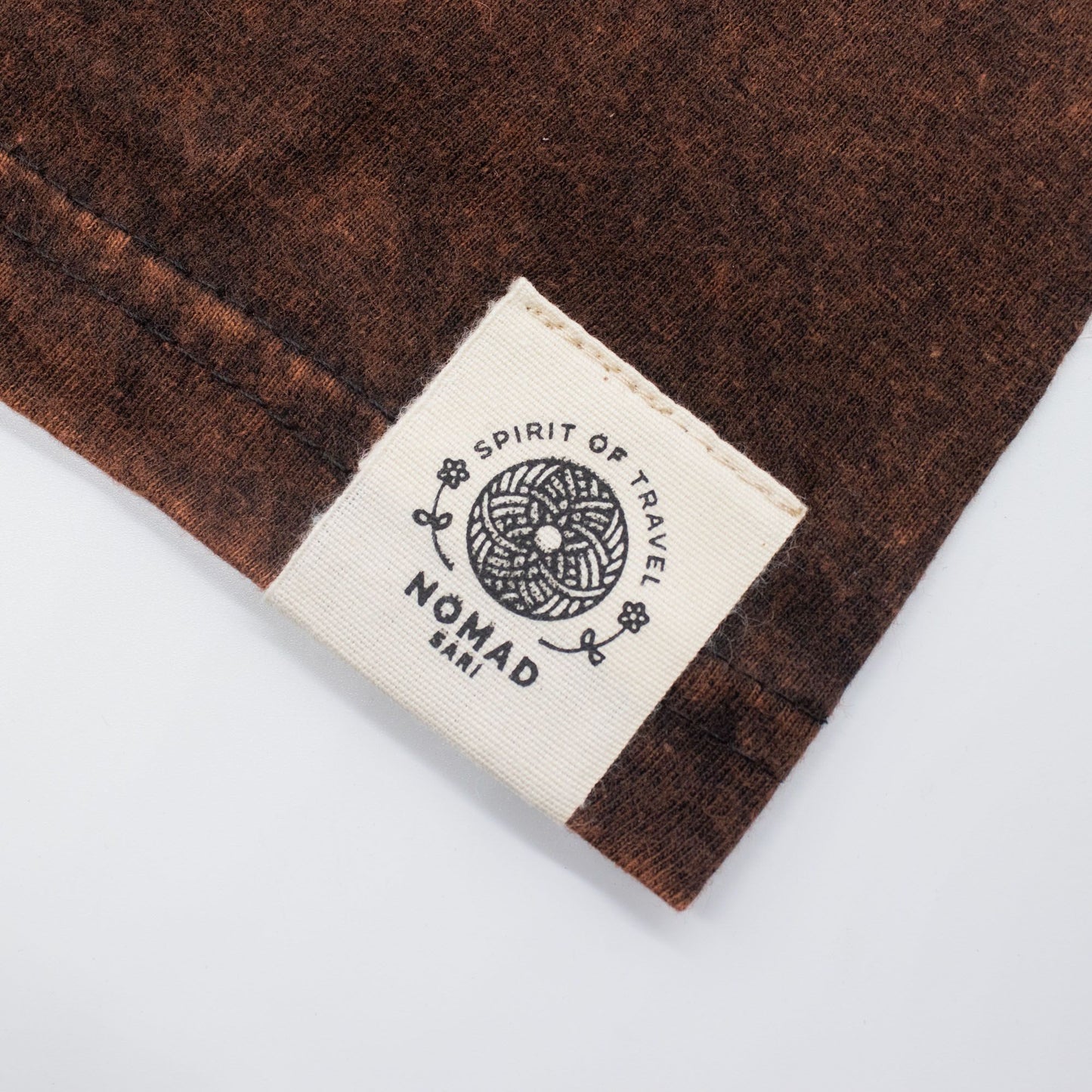 Nomad Sari Stonewashed Cotton T-Shirt - Sun & Zodiac - Brown - XL