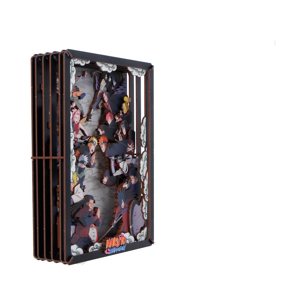 Naruto Combat Large Wooden Theatre - Right angle showing separation between scene layers