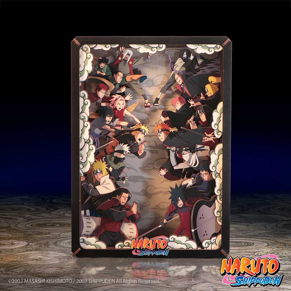 Naruto Combat Large Wooden Theatre - Large combat theatre in a styled anime display
