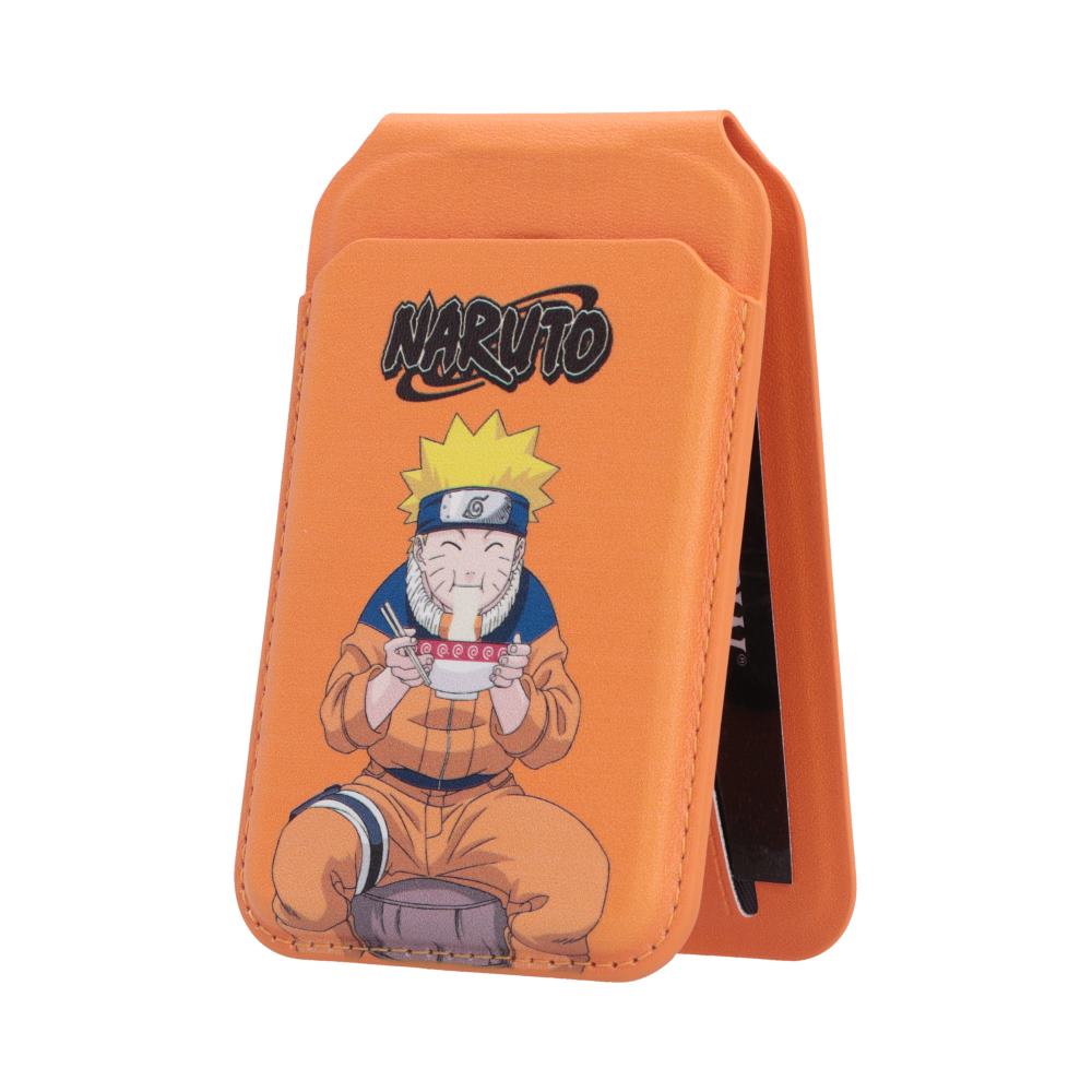 Naruto Ramen MagSafe Card Holder - Orange Naruto ramen holder folded into stand