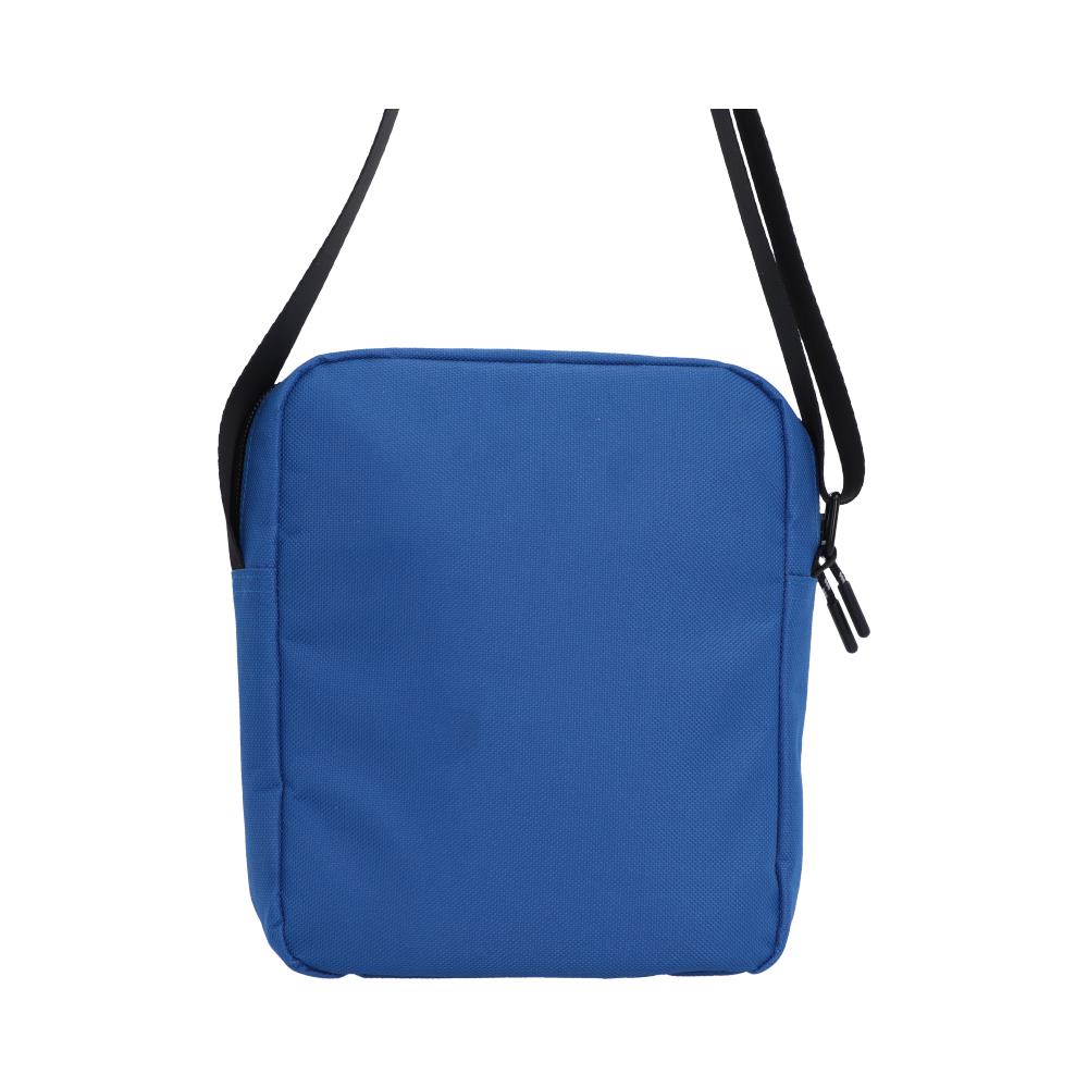 Dragon Ball Z Kame Symbol Crossbody Bag - Rear view of plain blue bag
