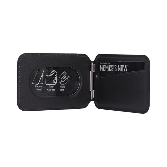 Dragon Ball Z Super Saiyan Goku MagSafe Holder Black - Black card holder unfolded flat with inner panels visible