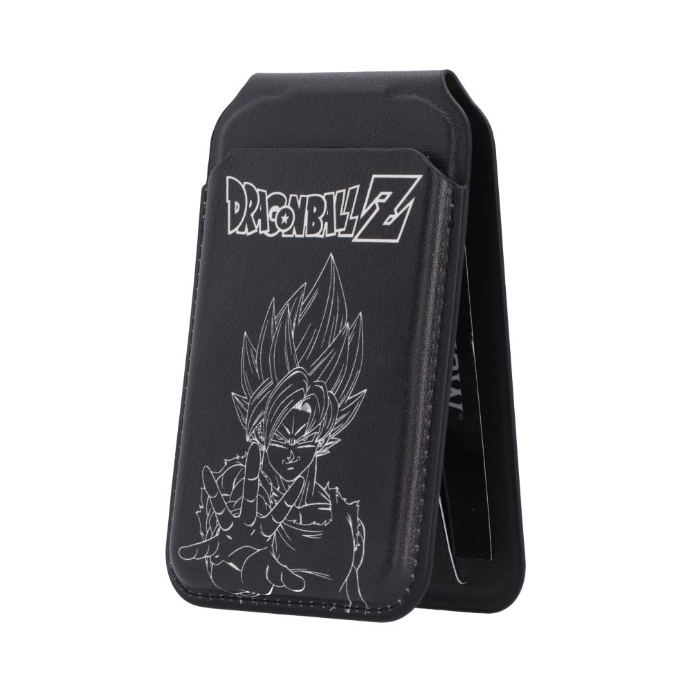 Dragon Ball Z Super Saiyan Goku MagSafe Holder Black - Black line-art Goku holder folded into stand