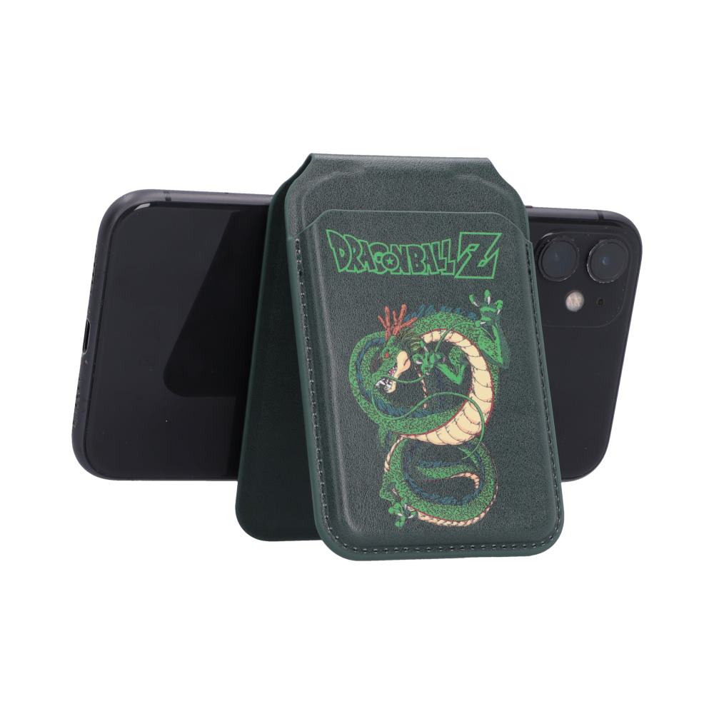 Dragon Ball Z Shenron MagSafe Card Holder - Green Shenron holder supporting a landscape phone