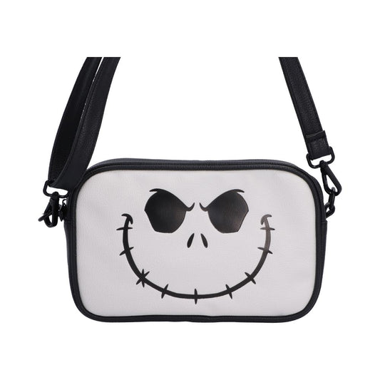 Nightmare Before Christmas Jack Shoulder Bag - white Jack Skellington face panel with black strap and edging