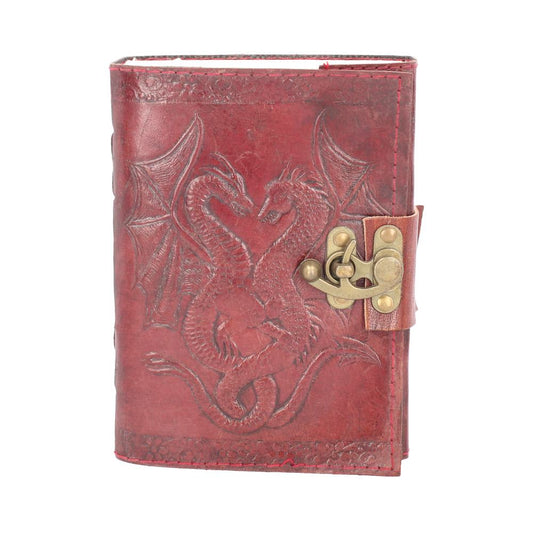Double Dragon Leather Embossed Journal and Lock