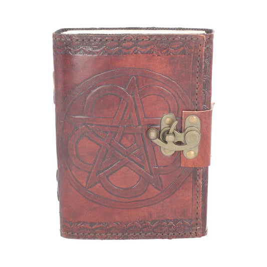 Pentagram Leather Embossed Journal and Lock