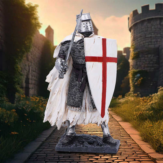 Take Up Arms Templar Knight Figurine hand-painted polyresin knight statue