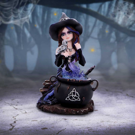 Alvina Witch Figurine hand-painted polyresin whimsical witch statue