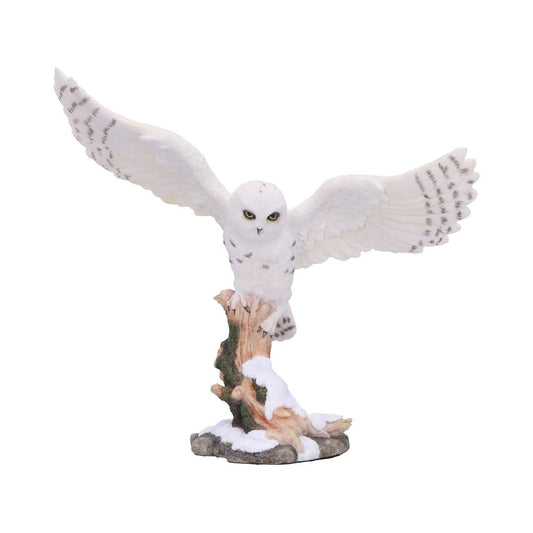 Snowfall Winter Owl Figurine