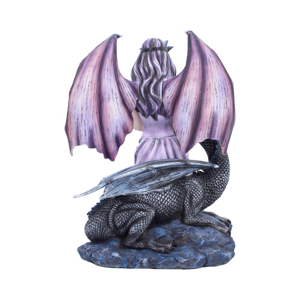 Dragon Rose Enchantress Fairy Figurine - Rear showing wings and coiled dragon