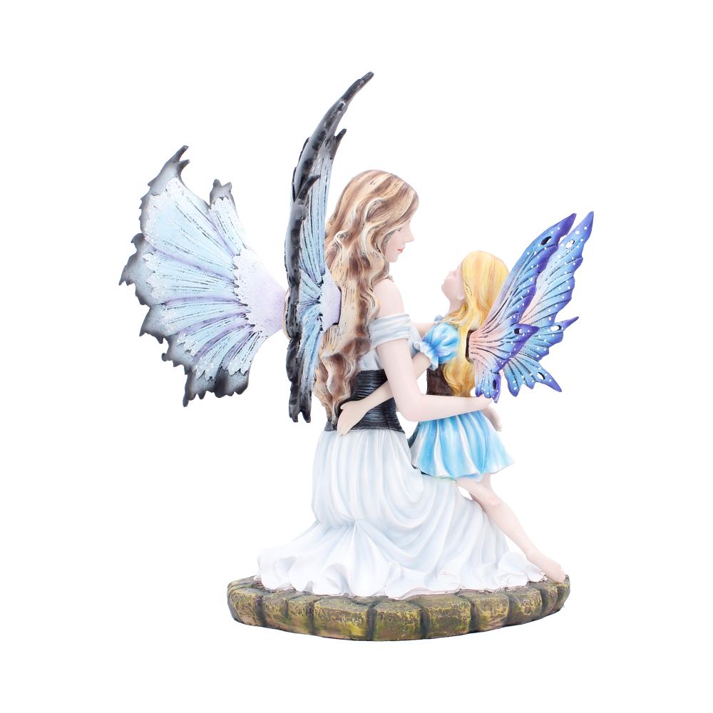 Guardian Wings Fairy and Child Figurine - Rear angle showing adult and child wings